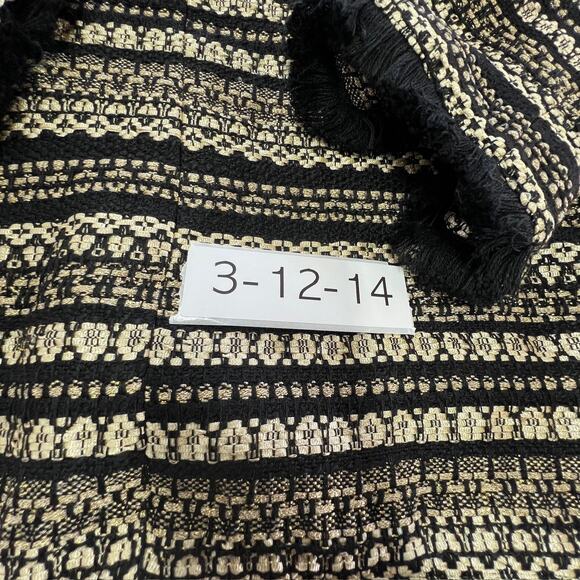 Moon River Jacket Womens XS Gold Black Braelyn Metallic Fringe Tweed Boho Indie - Picture 8 of 11